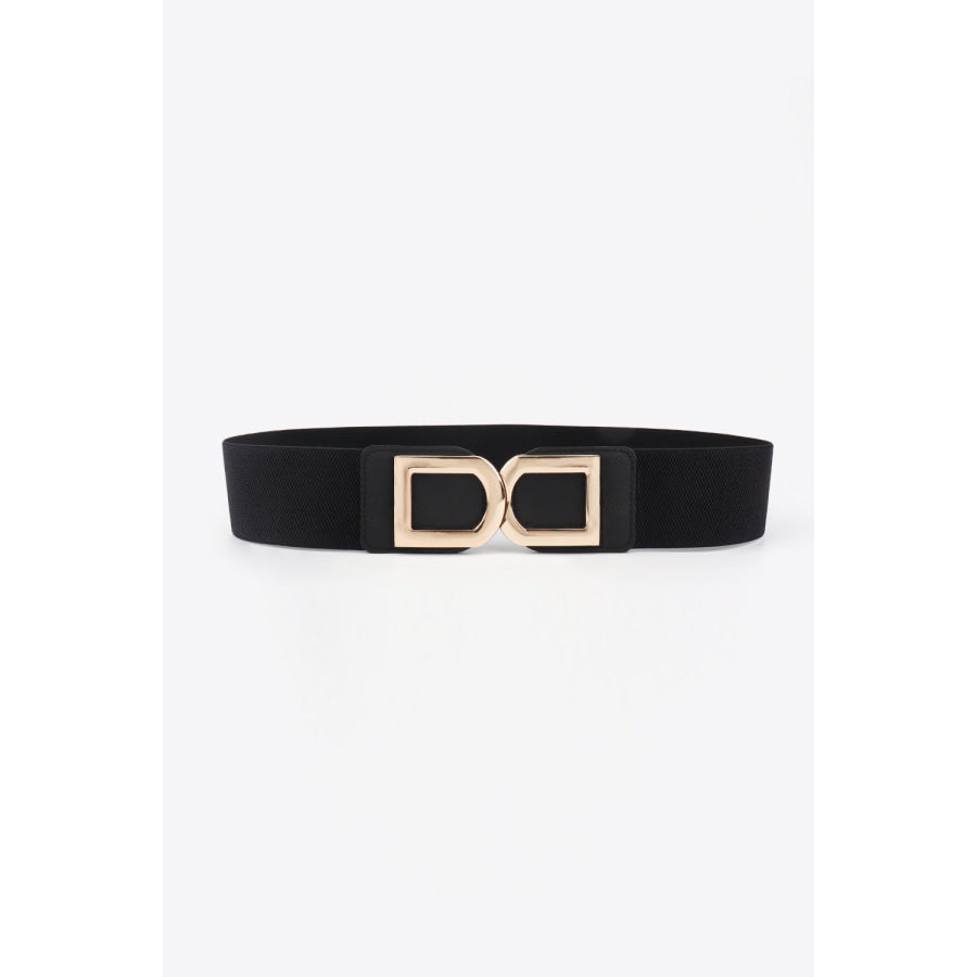 Double D Buckle PU Belt Black / One Size