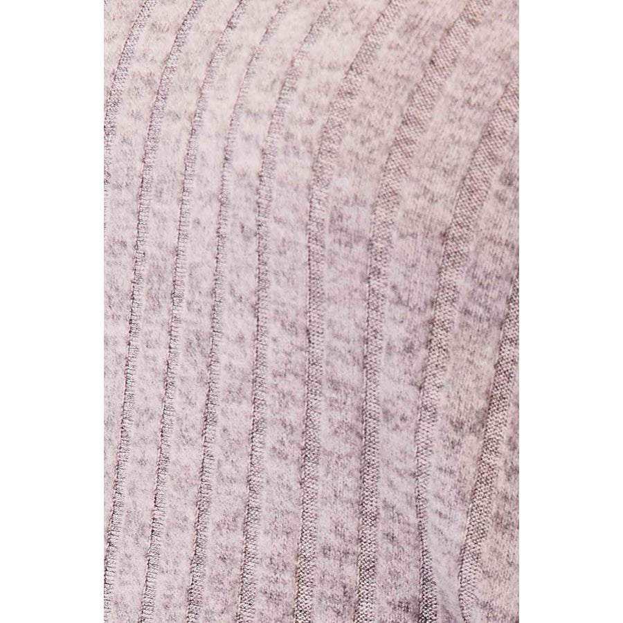 Double Take Drawstring Ribbed Long Sleeve T-Shirt