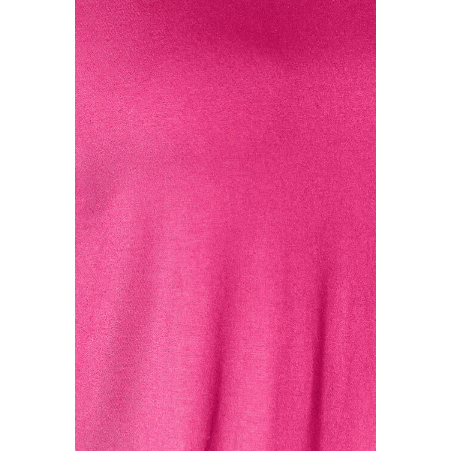 Double Take Full Size Round Neck Slit Top and Pants Set