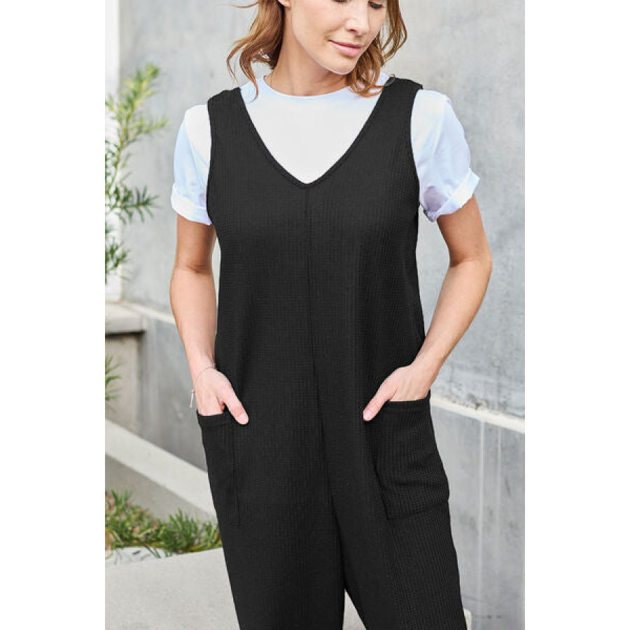 Double Take Full Size Sleeveless Straight Jumpsuit Apparel and Accessories