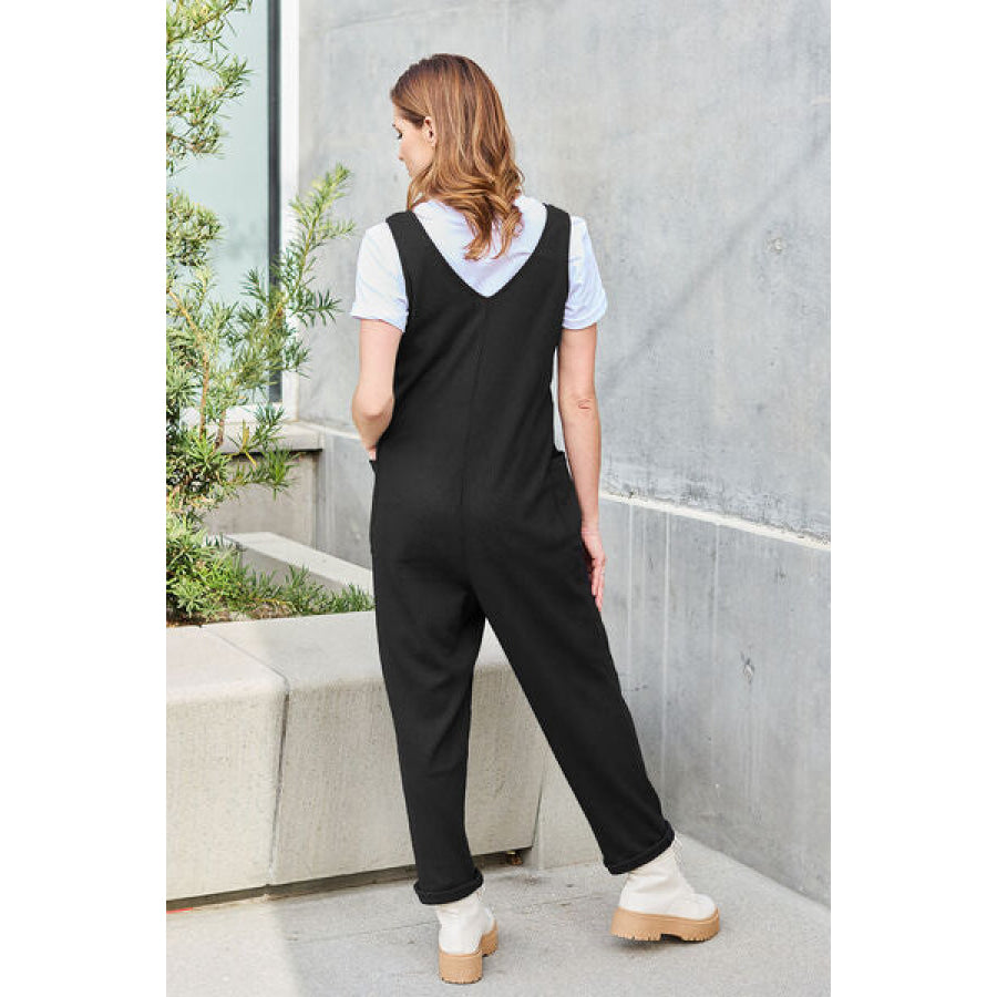 Double Take Full Size Sleeveless Straight Jumpsuit Apparel and Accessories