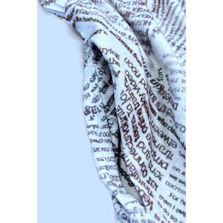 Double Take Printed Scoop Neck Sleeveless Buttoned Magic Dress with Pockets Dress