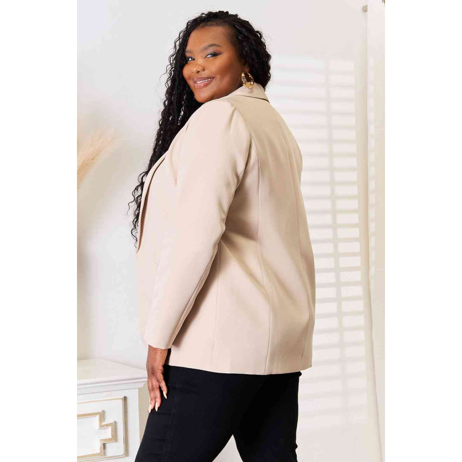 Double Take Shawl Collar Long Sleeve Blazer Blazer