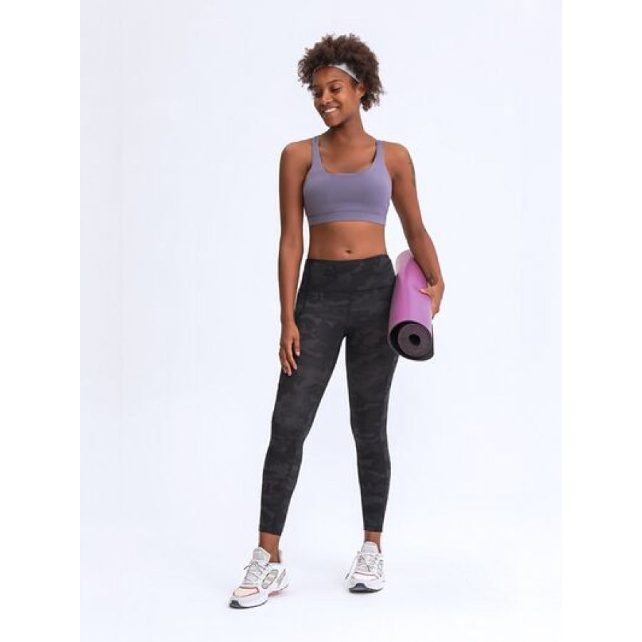 Double Take Wide Waistband Leggings with Pockets Apparel and Accessories