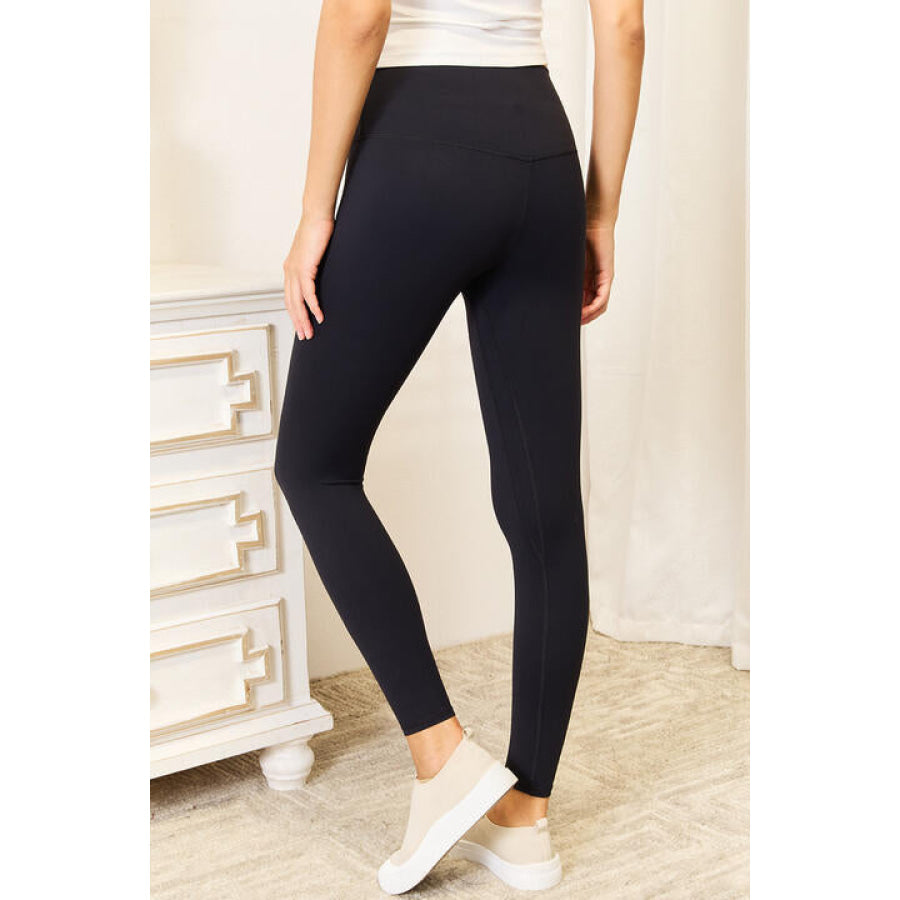 Double Take Wide Waistband Sports Leggings Leggings