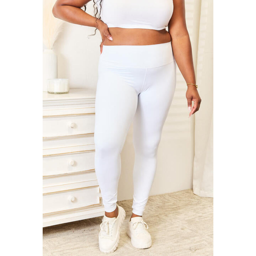 Double Take Wide Waistband Sports Leggings Leggings