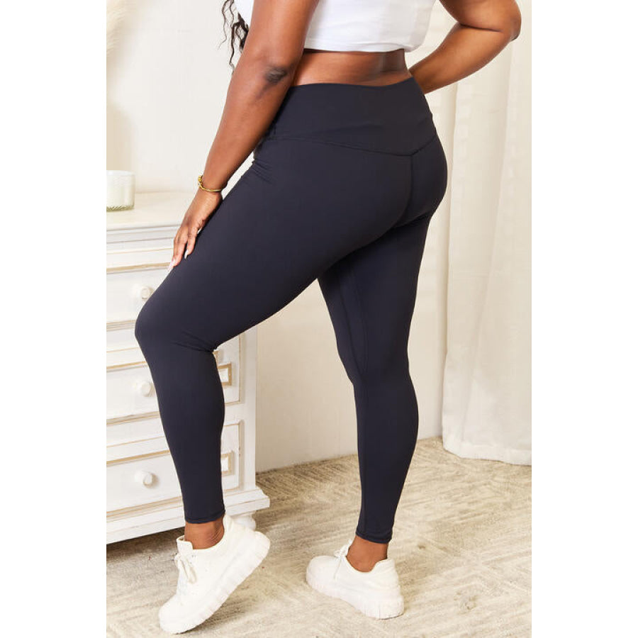 Double Take Wide Waistband Sports Leggings Leggings
