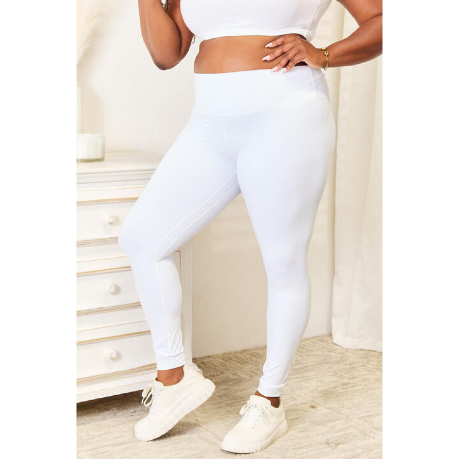 Double Take Wide Waistband Sports Leggings Leggings