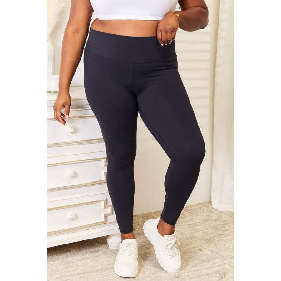 Double Take Wide Waistband Sports Leggings Leggings
