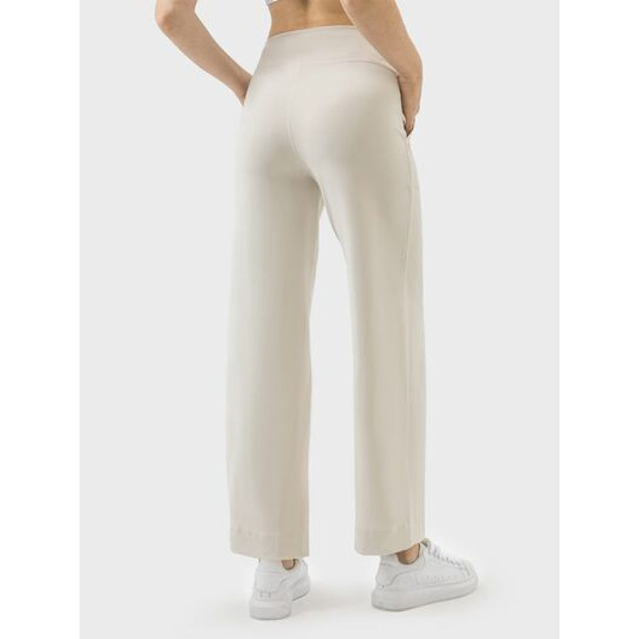 Drawstring Active Pants with Pockets Apparel and Accessories