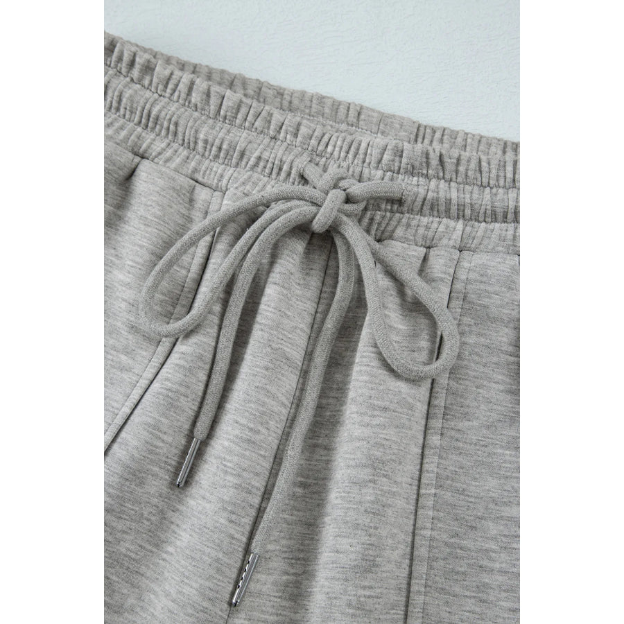 Drawstring Active Pants with Pockets Apparel and Accessories