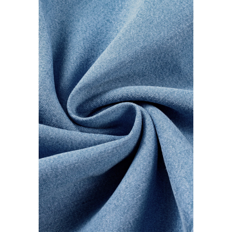 Drawstring Cargo Pocket Wide Leg Jeans Apparel and Accessories