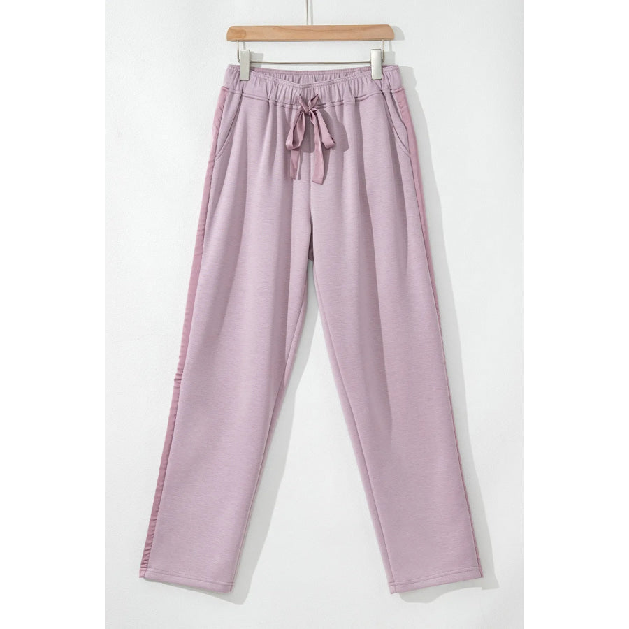 Drawstring Pants with Pockets Apparel and Accessories