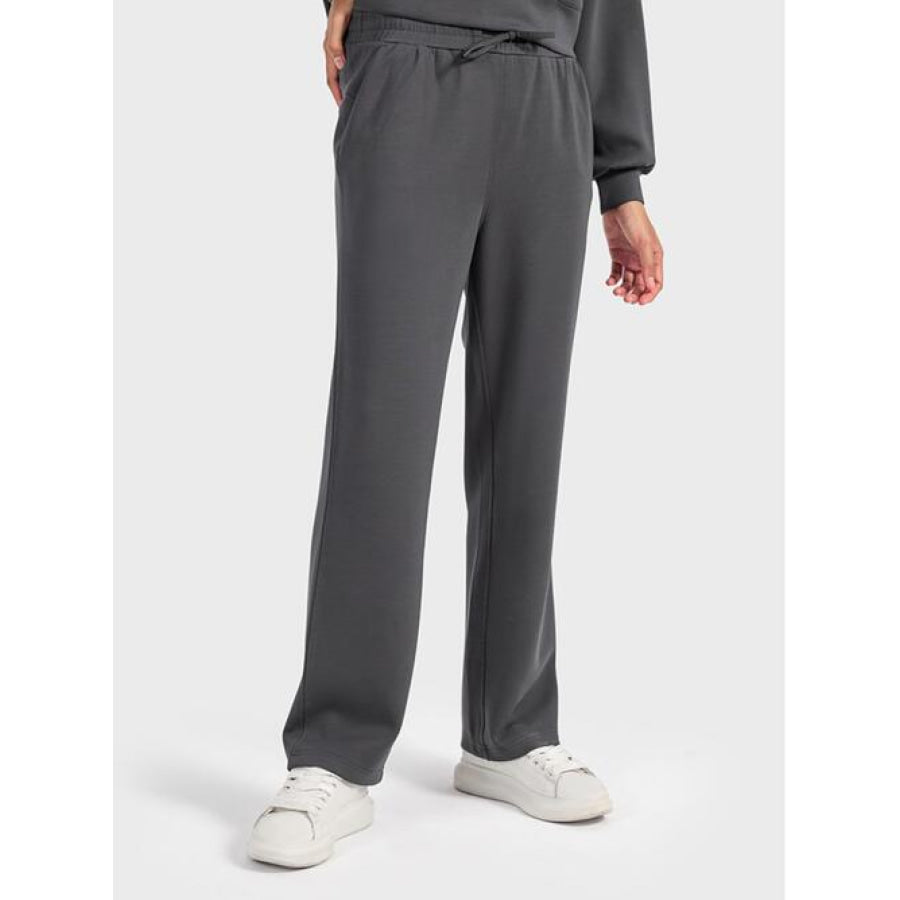 Drawstring Pocketed Sport Pants Black / 4