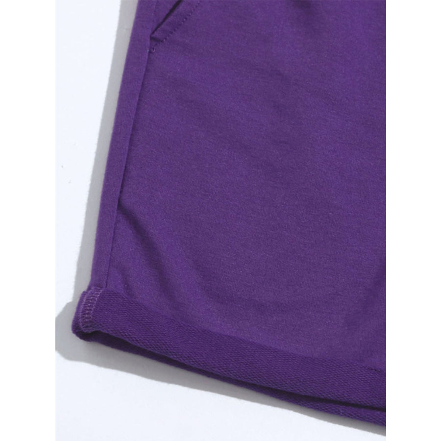 Drawstring Shorts with Pockets Apparel and Accessories