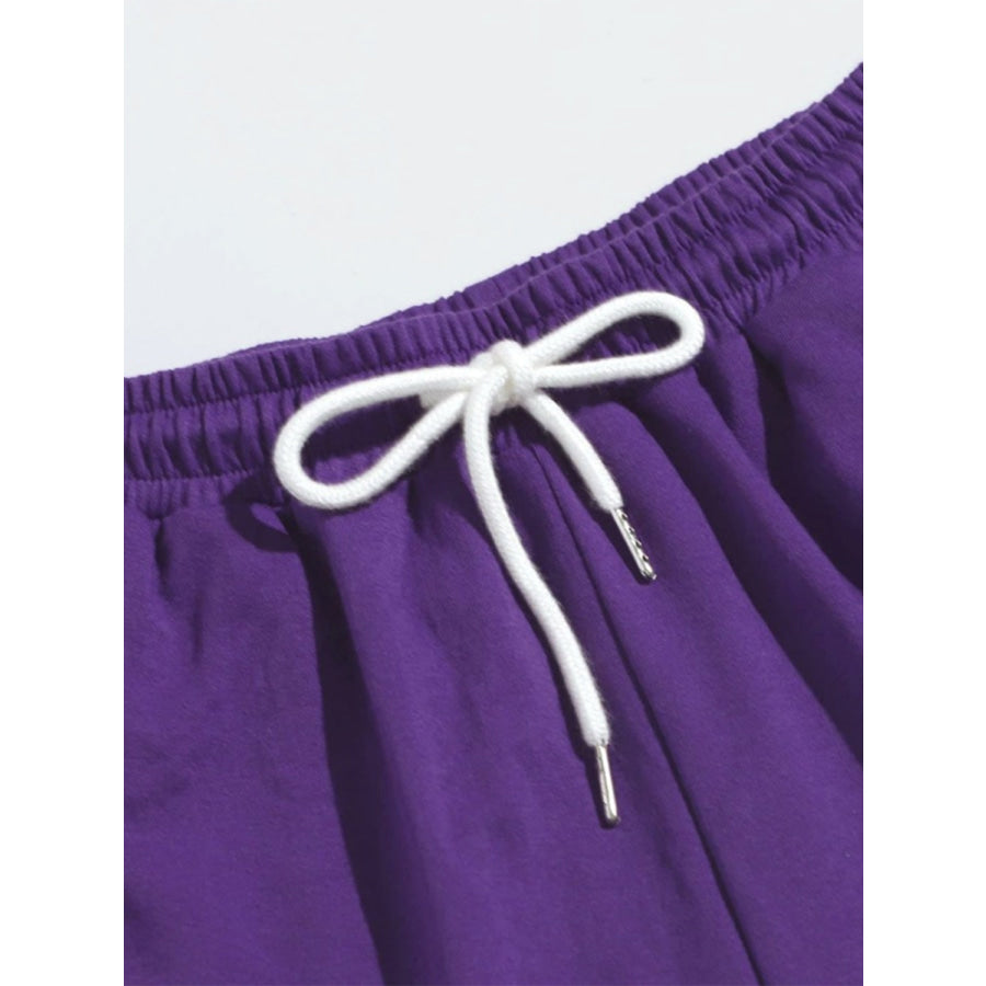 Drawstring Shorts with Pockets Apparel and Accessories