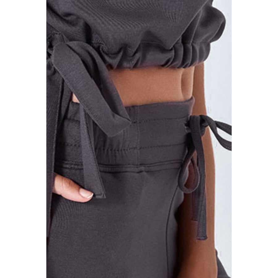 Drawstring Solid Color Shorts with Pockets Apparel and Accessories