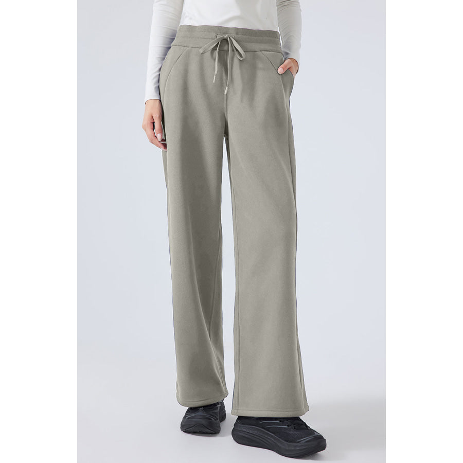 Drawstring Wide Leg Pants Apparel and Accessories