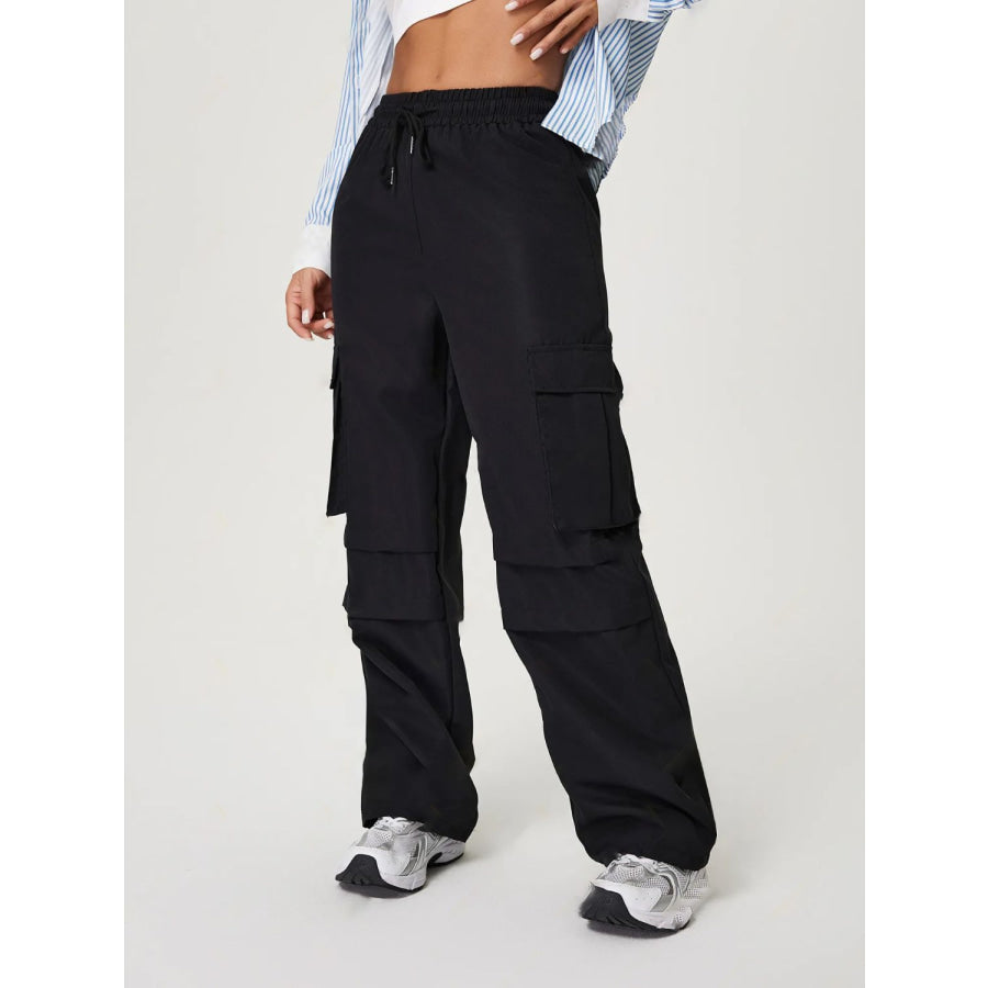 Drawstring Wide Leg Pants Apparel and Accessories