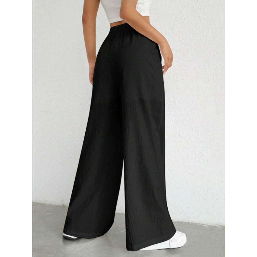 Drawstring Wide Leg Pants Apparel and Accessories