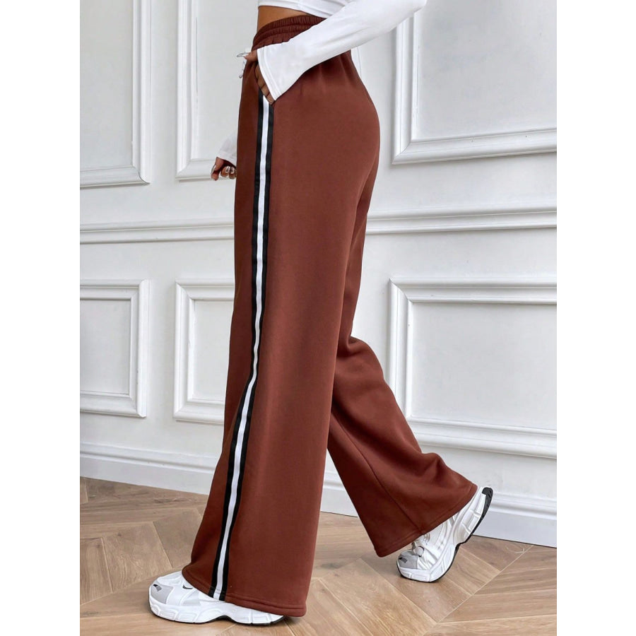 Drawstring Wide Leg Pants Apparel and Accessories
