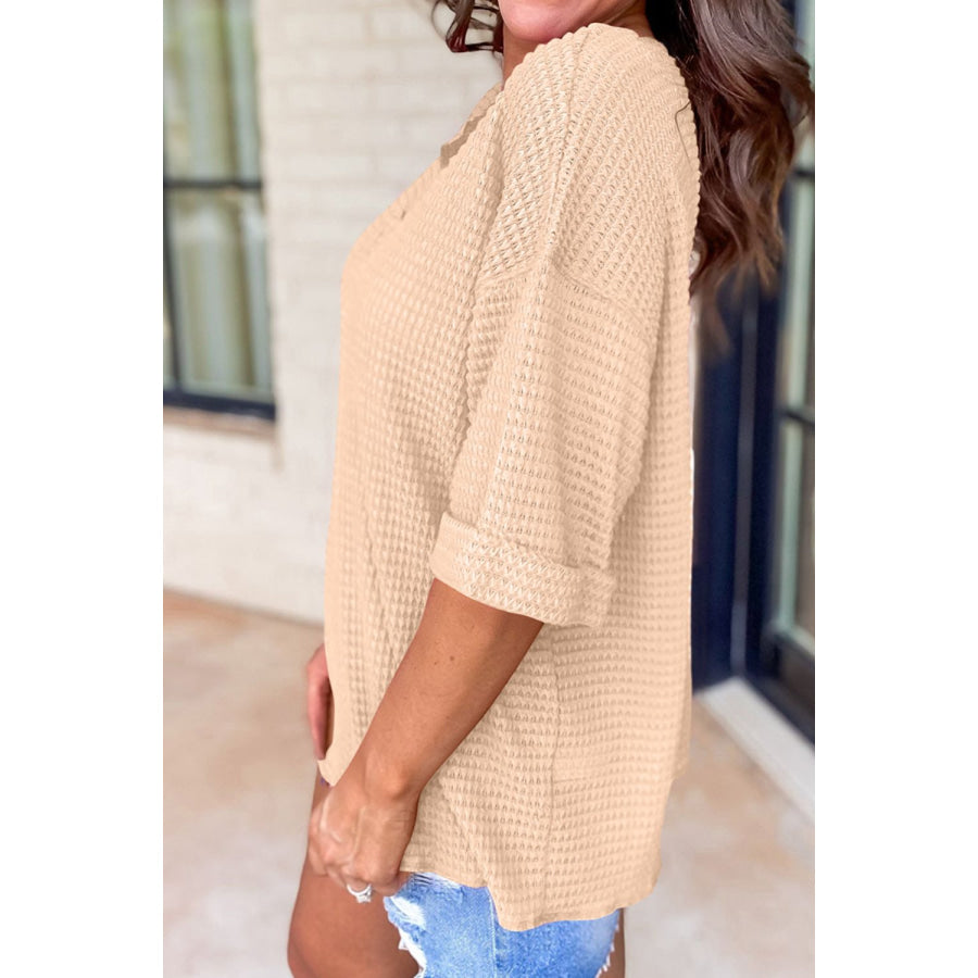 Dropped Shoulder Half Sleeve T - Shirt Apparel and Accessories