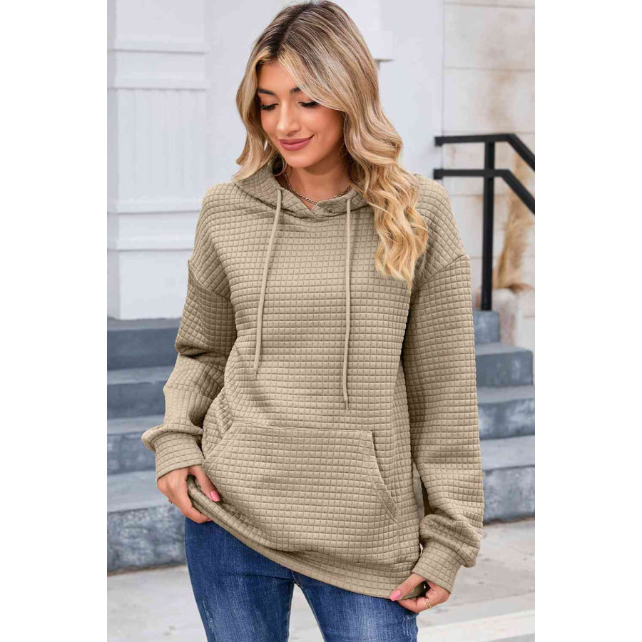 Dropped Shoulder Pocketed Hoodie