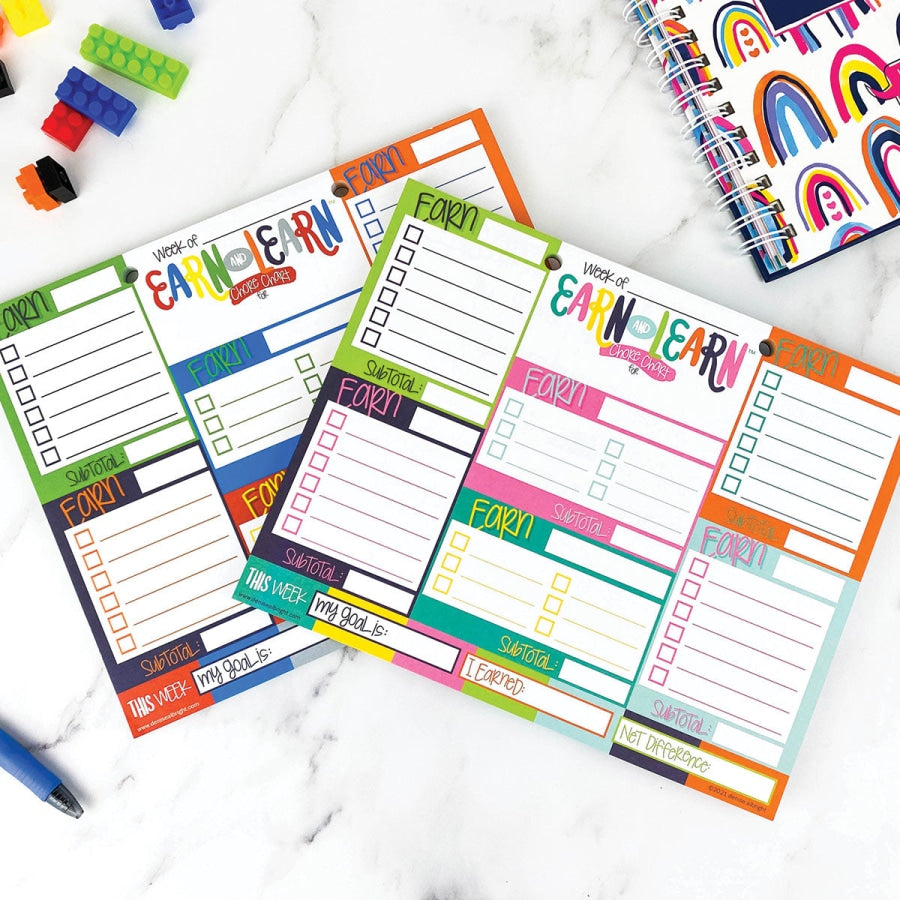 Earn &amp; Learn® Kids Money Management Chore Chart Pad Pads