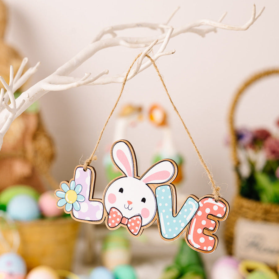 Easter Letter Wooden Hanging Widget Apparel and Accessories