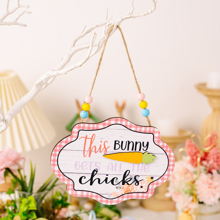 Easter Wooden Bead Hanging Widget Apparel and Accessories