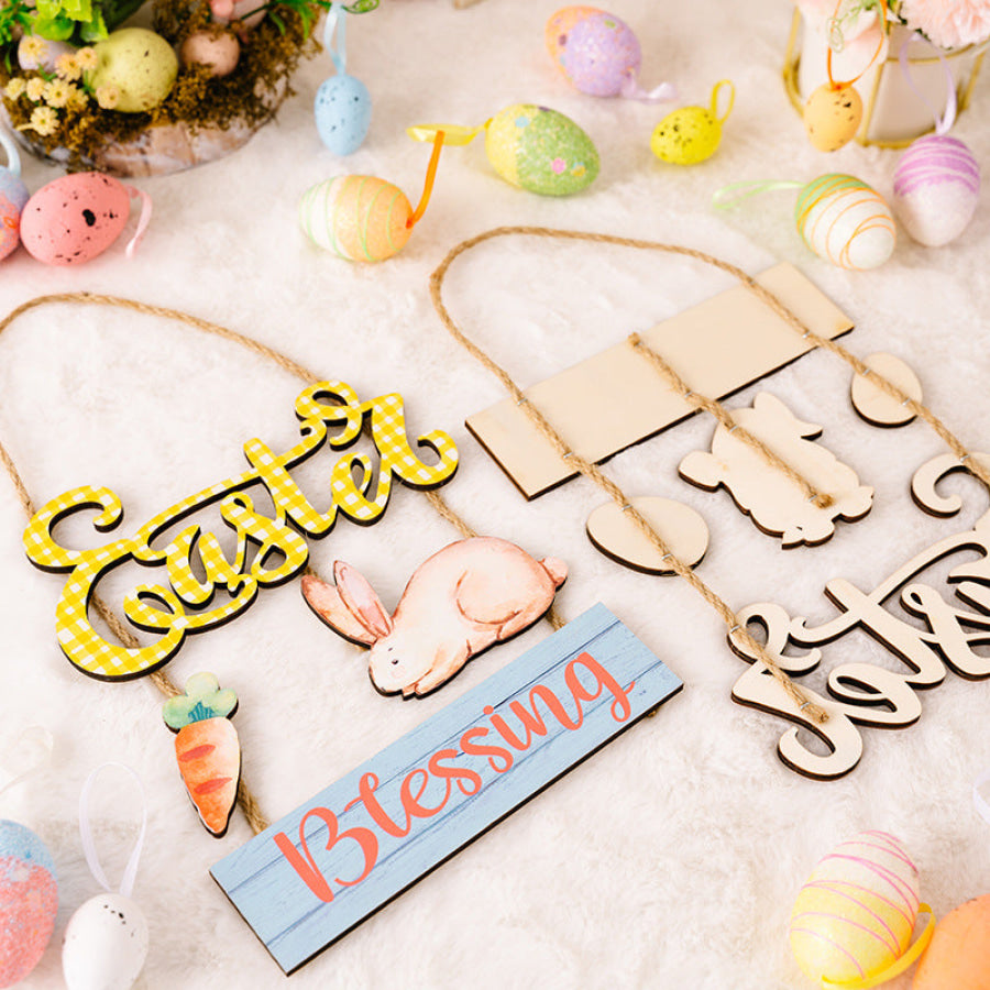 Easter Wooden Hanging Widget Apparel and Accessories