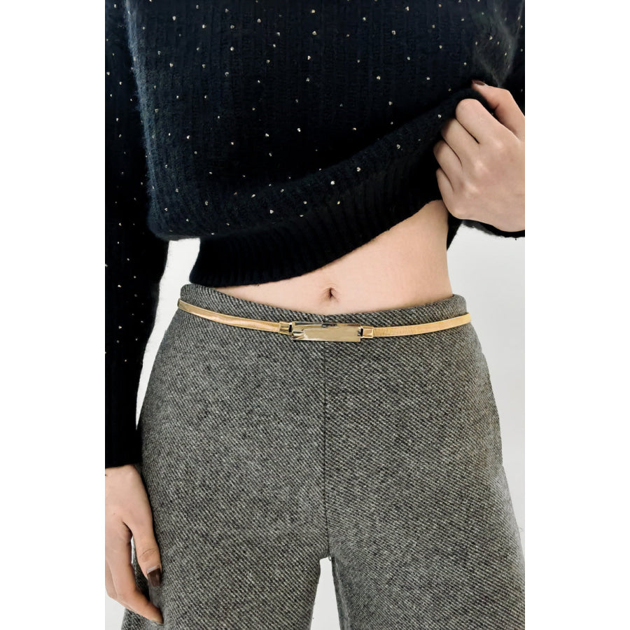 Elastic Iron Skinny Belt