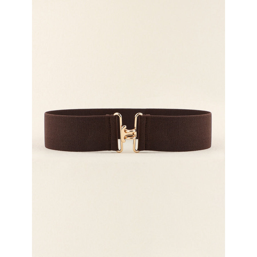 Elastic Wide Belt Chocolate / One Size
