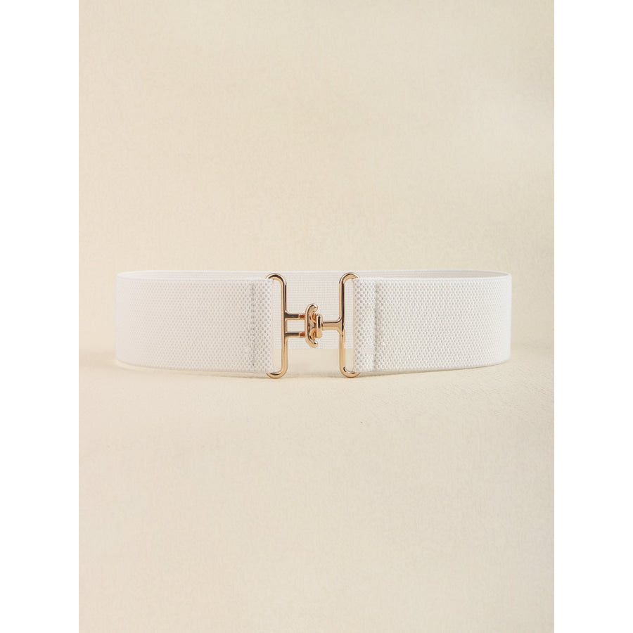 Elastic Wide Belt White / One Size