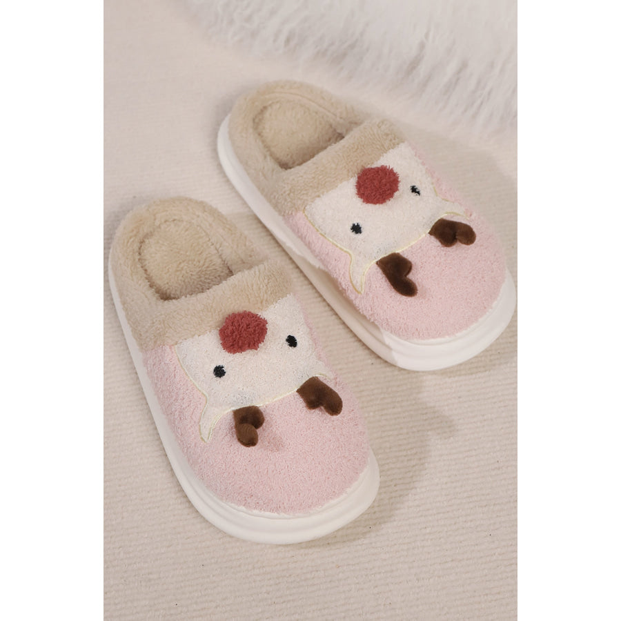 Elk Furry PVC Flat Slippers Apparel and Accessories