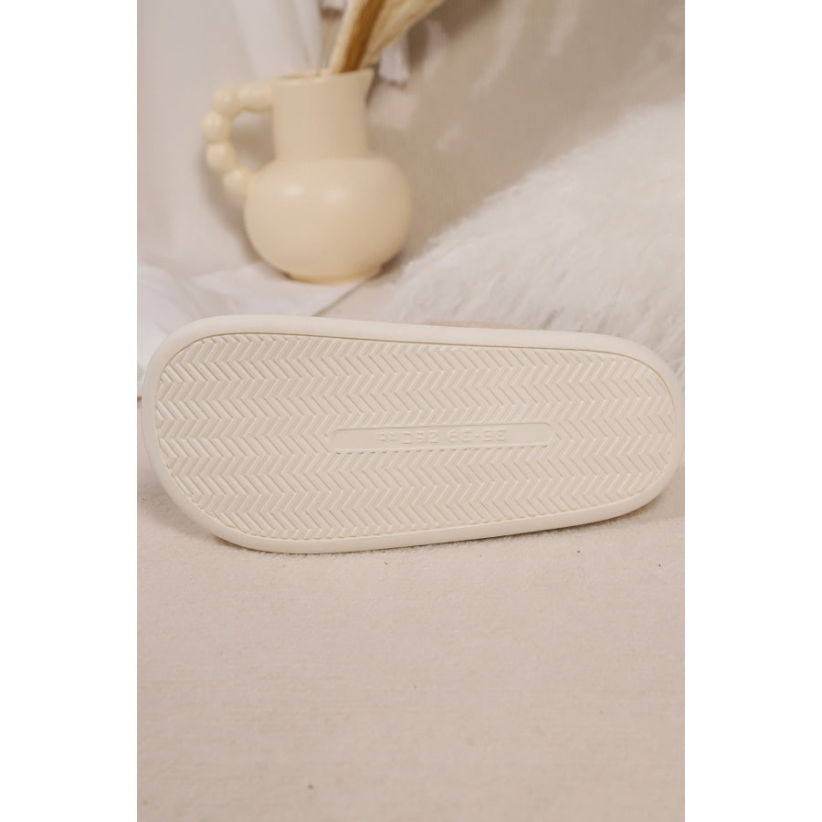 Elk Furry PVC Flat Slippers Apparel and Accessories