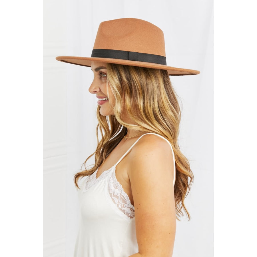 Fame Enjoy The Simple Things Fedora Hat Tan / One Size