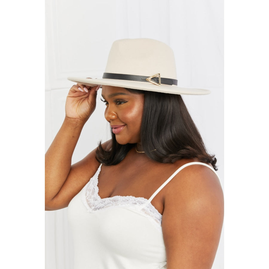 Fame Ride Along Fedora Hat Beige / One Size