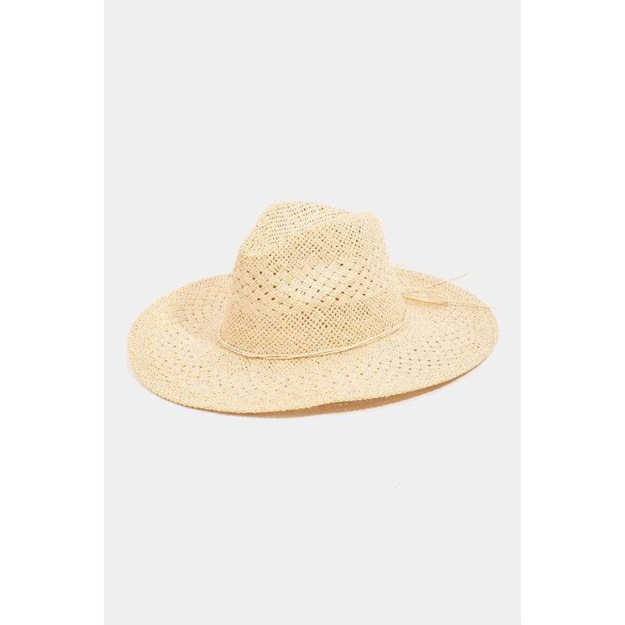 Fame Straw Braided Sun Hat IV / One Size Apparel and Accessories