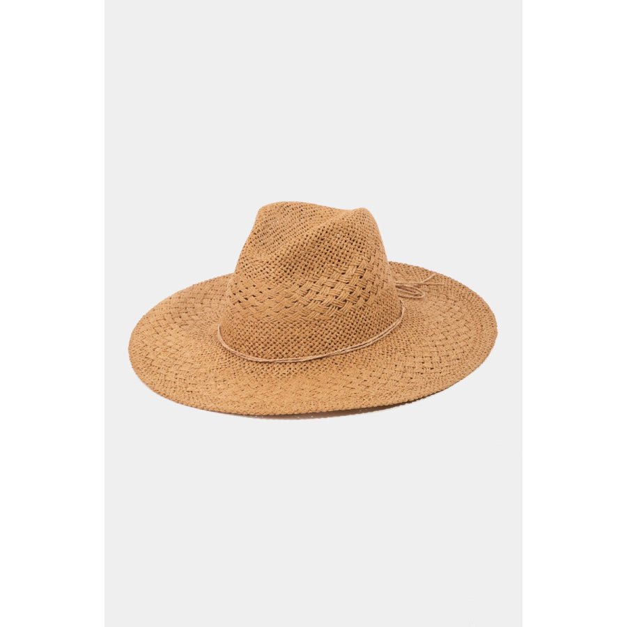 Fame Straw Braided Sun Hat KA / One Size Apparel and Accessories