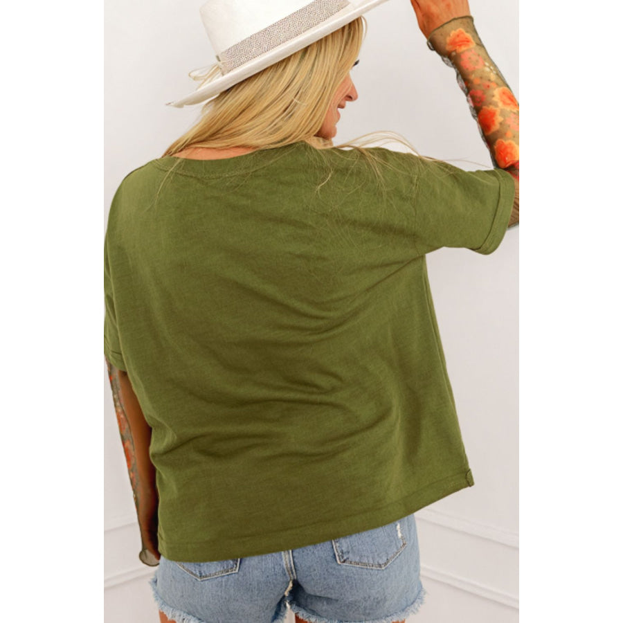 Faux Two Piece Floral Long Sleeve Patchwork Top Apparel and Accessories