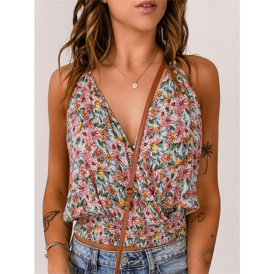Floral Surplice Cami Floral / S Apparel and Accessories