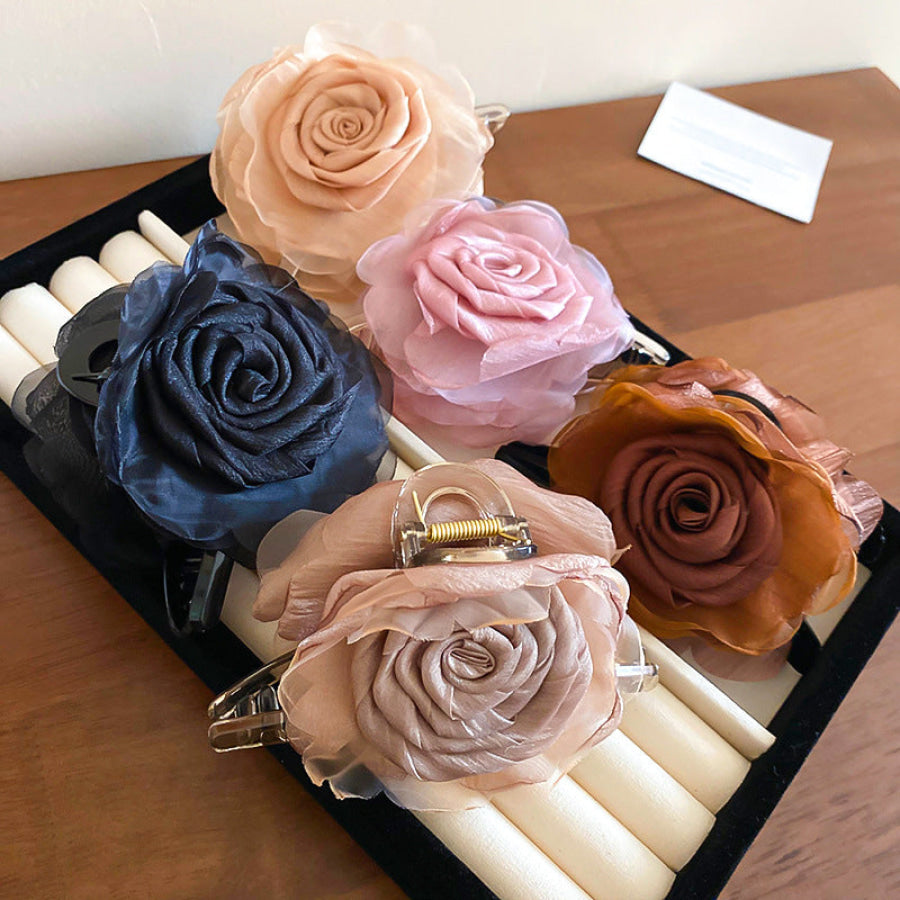 Flower Acrylic Hair Claw Clip Apparel and Accessories