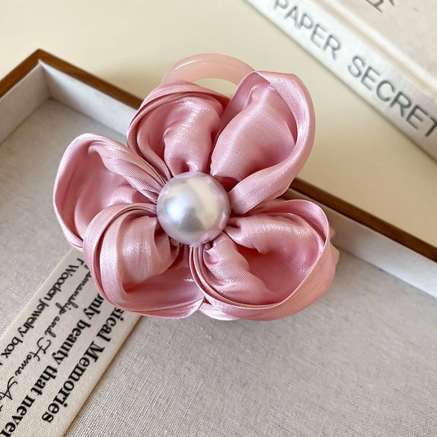 Flower Acrylic Hair Claw Clip Pink / One Size Apparel and Accessories