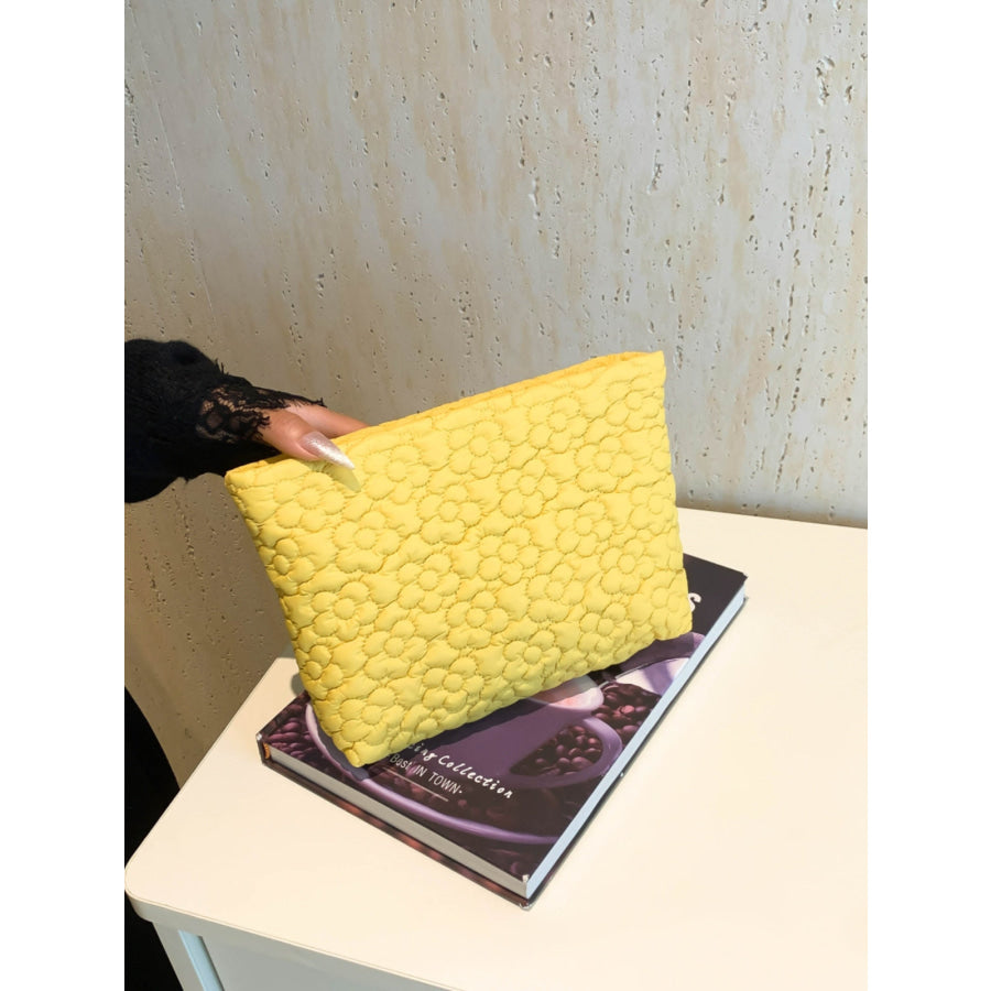 Flower Texture Polyester Clutch Apparel and Accessories