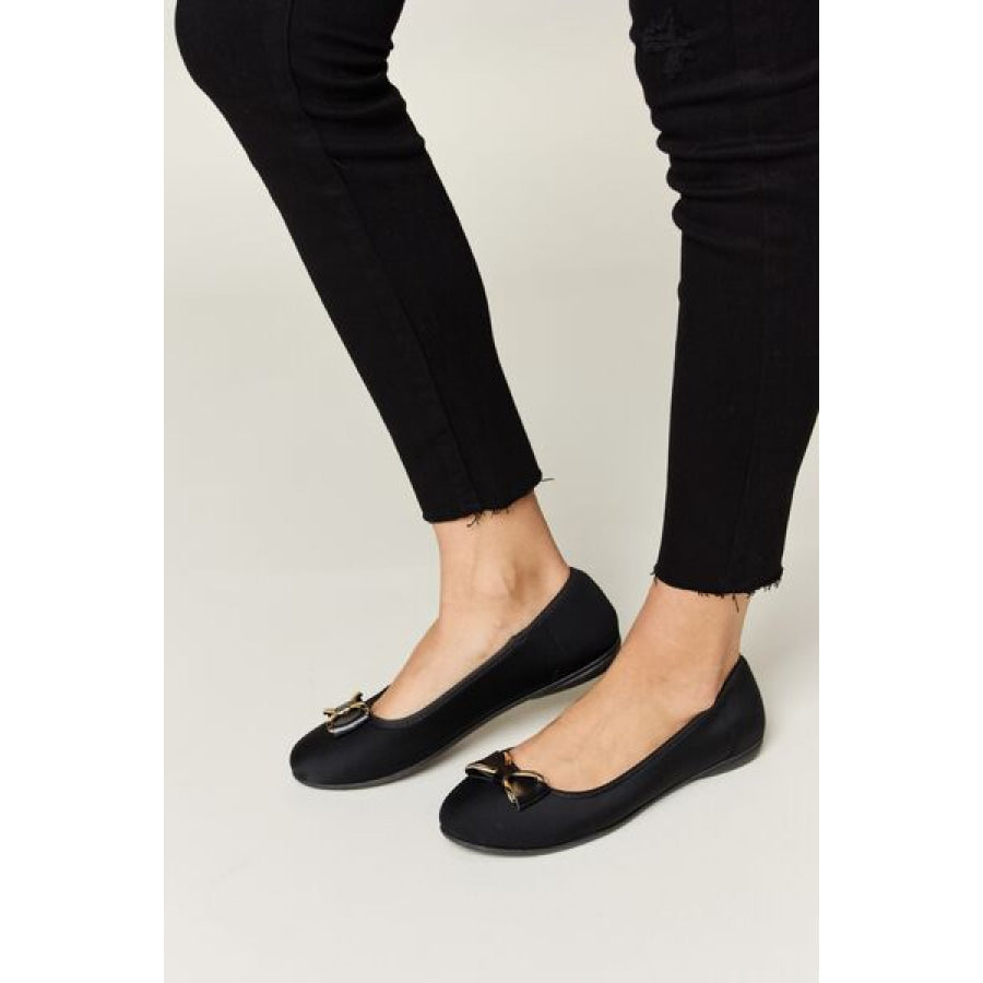 Forever Link Metal Buckle Flat Loafers Apparel and Accessories