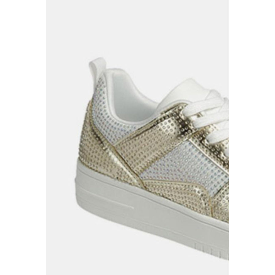 Forever Link Rhinestone Platform Flat Sneakers Apparel and Accessories