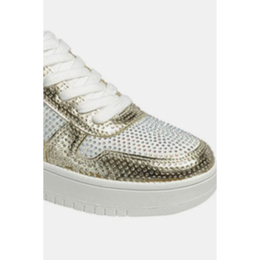 Forever Link Rhinestone Platform Flat Sneakers Apparel and Accessories