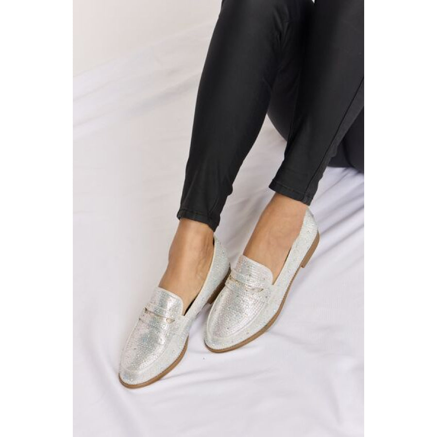 Forever Link Rhinestone Point Toe Loafers Apparel and Accessories