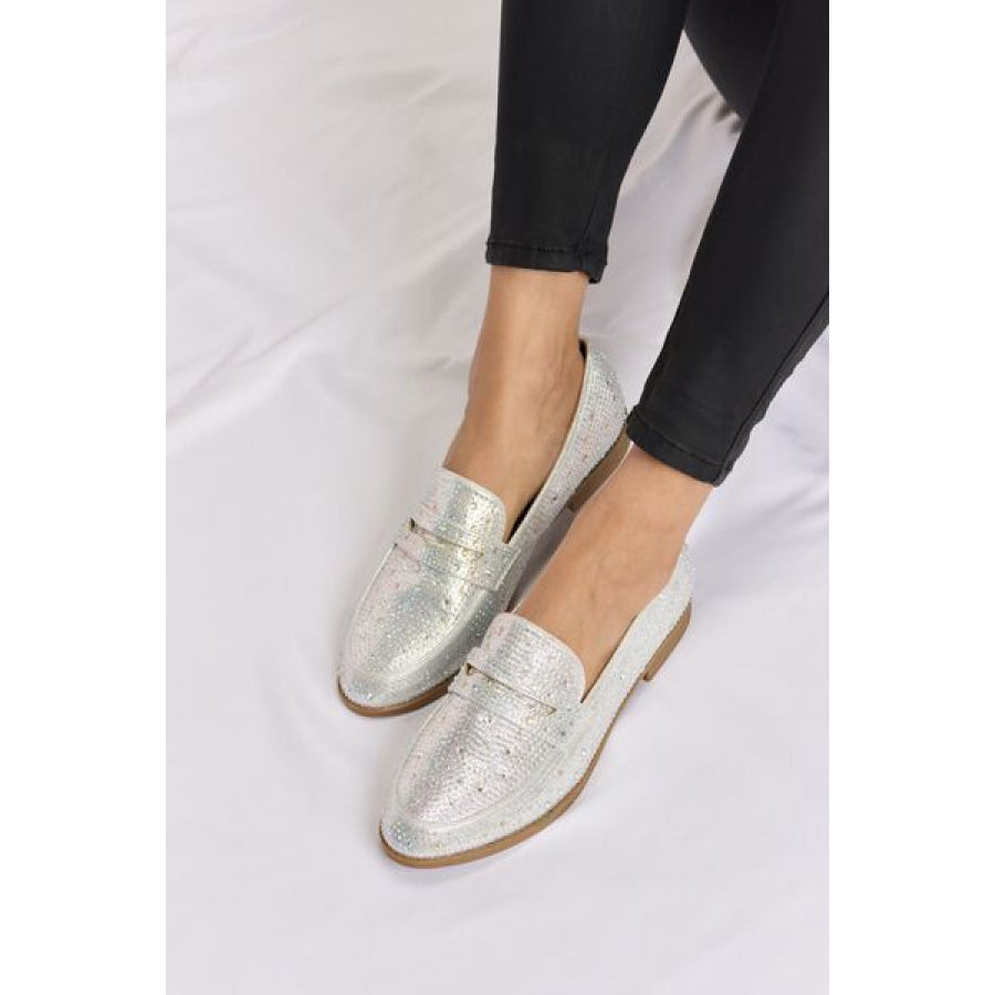 Forever Link Rhinestone Point Toe Loafers Apparel and Accessories